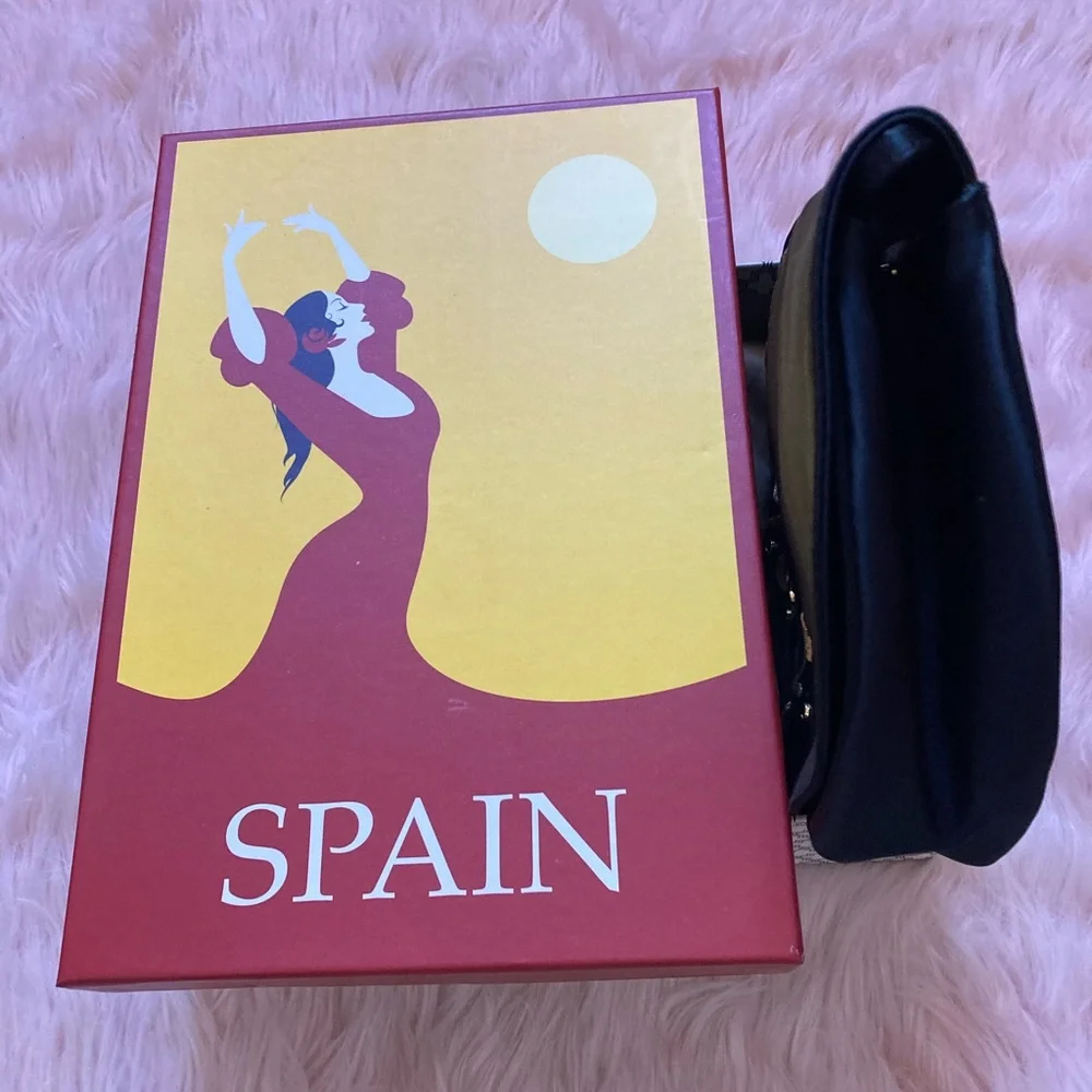 Stuart Weitzman Vintage Black Satin Purse - Picture 11 of 11